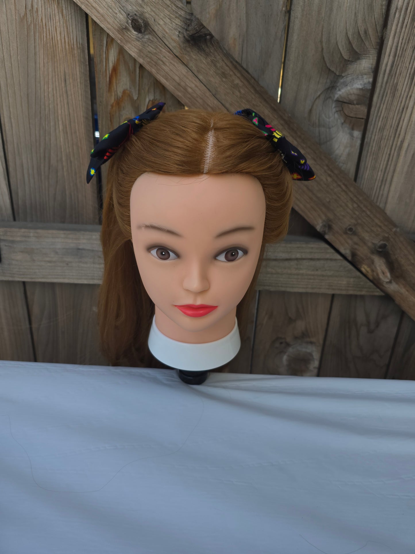 Rainbow Stripe Bow- Long
