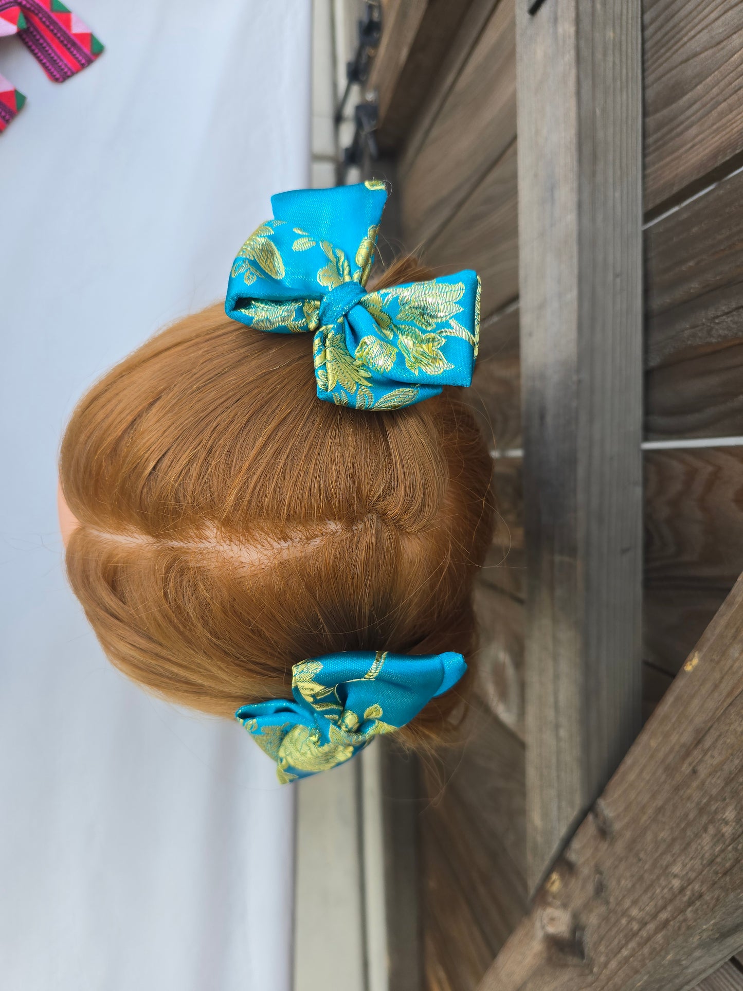 Turquoise Gold Bow