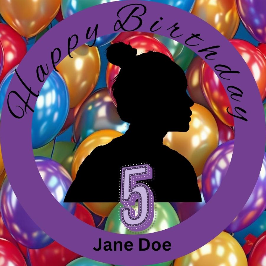 Birthday Badge Words and Picture