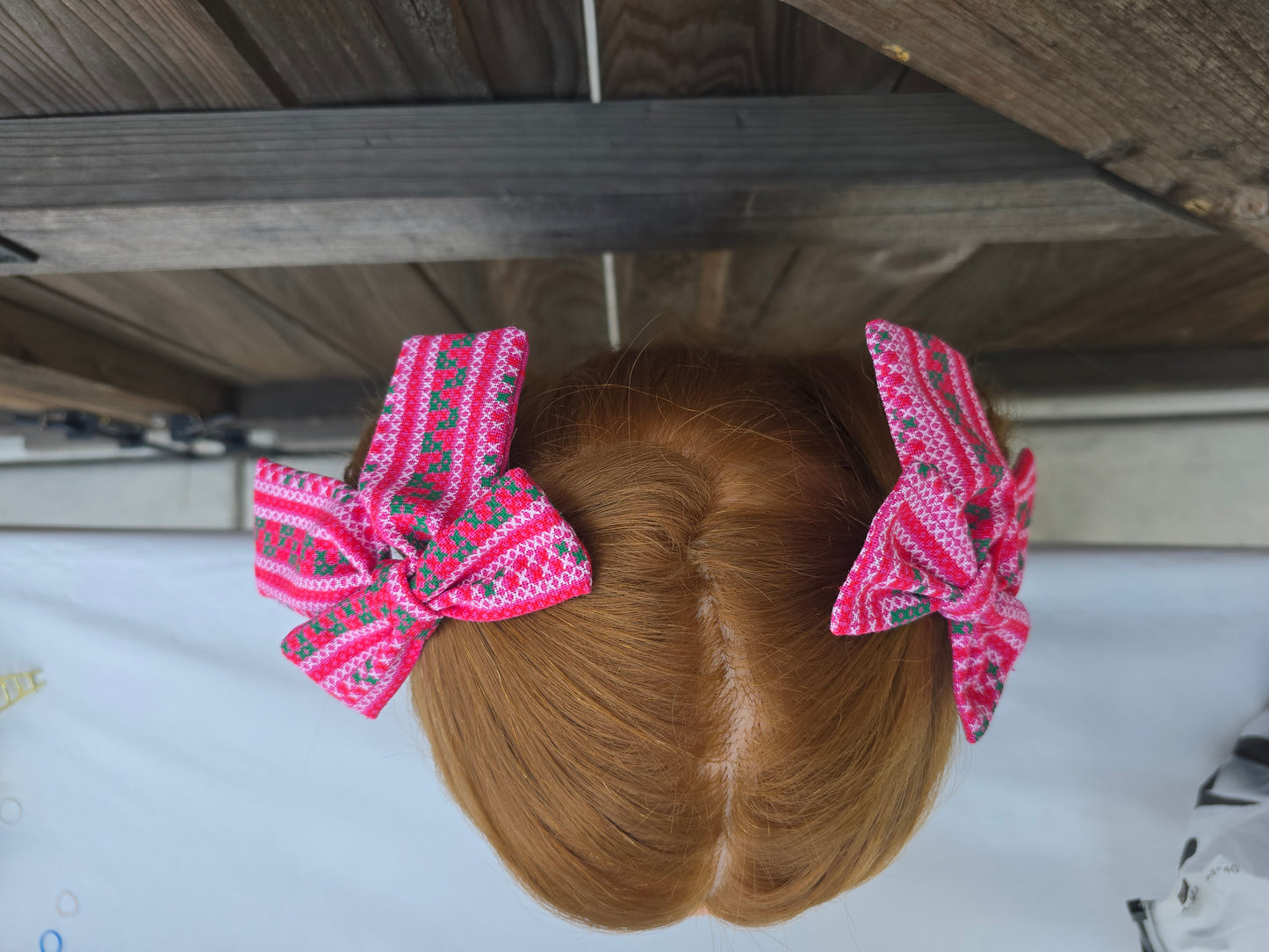 Pink Green X Bows