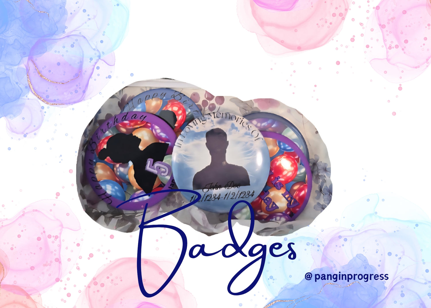 3x3" Badges