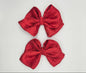 Imprinted Red Hair Bows