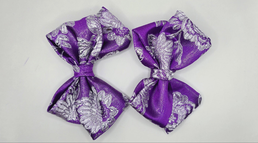 Purple Silver Bow