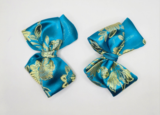 Turquoise Gold Bow