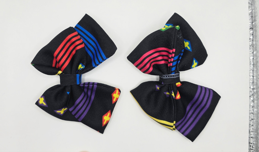 Rainbow Stripe Bow