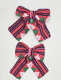 Pink Green Triangle Bows