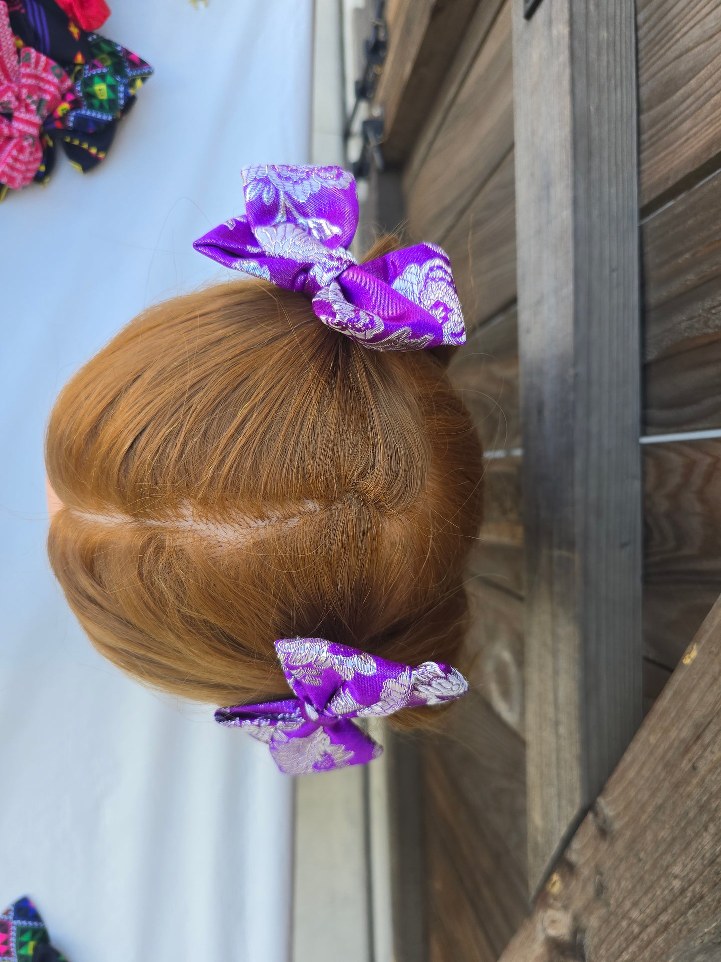 Purple Silver Bow