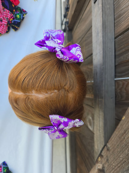 Purple Silver Bow