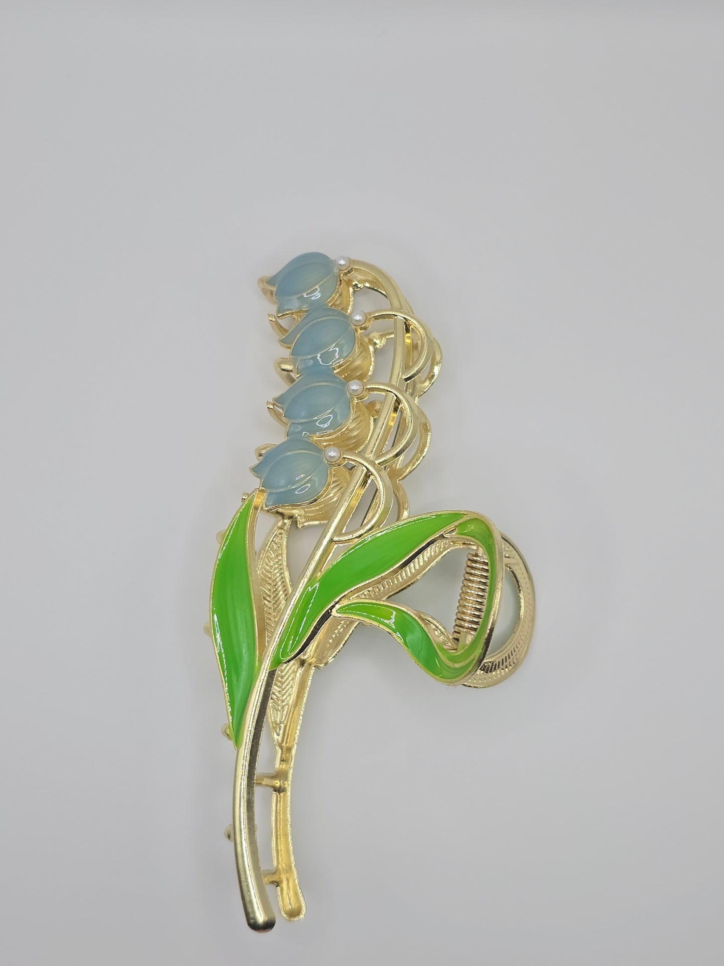 Lake Blue Flower Claw Clip