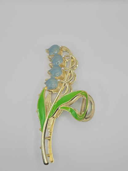 Lake Blue Flower Claw Clip
