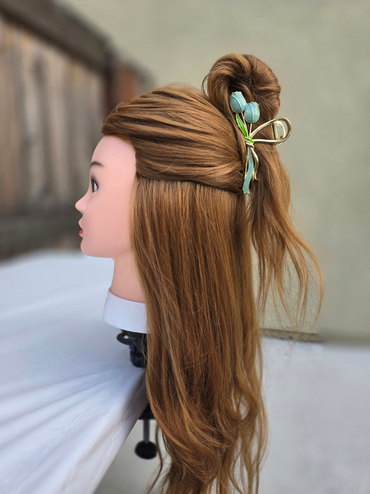 Blue Tulip Claw Clip