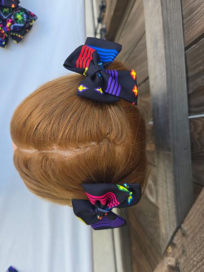 Rainbow Stripe Bow