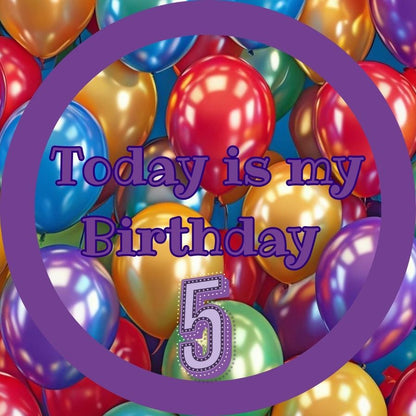Birthday Badge Words Only