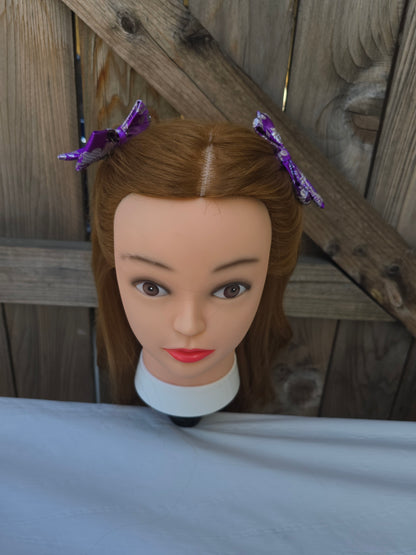 Purple Silver Bow
