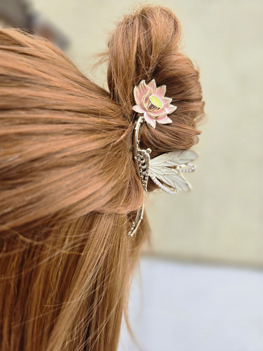 Lotus Dragonfly Claw Clip