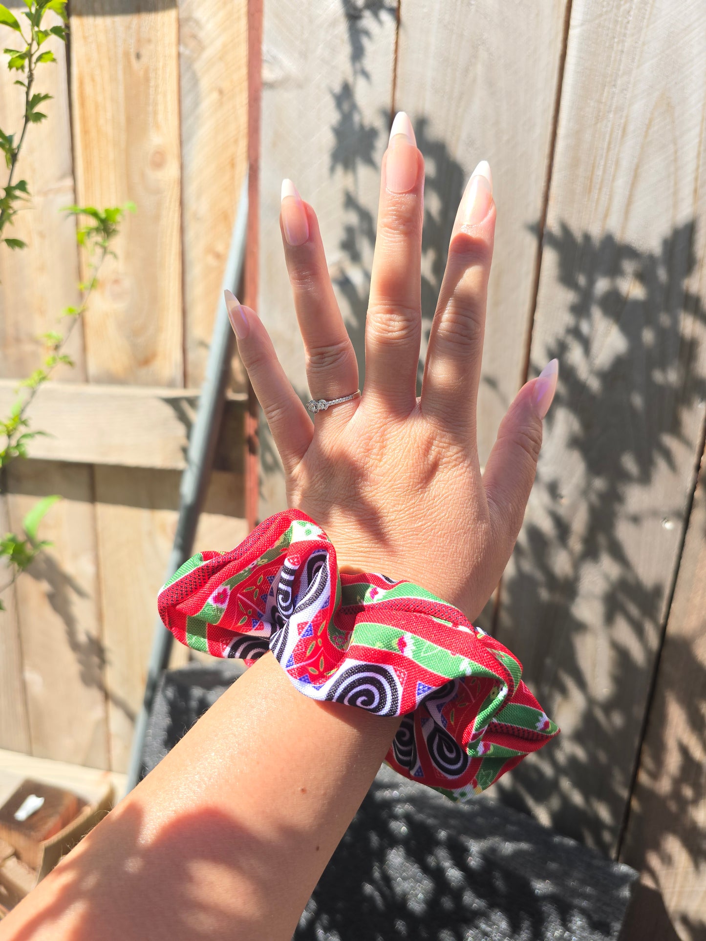White Snail Scrunchie