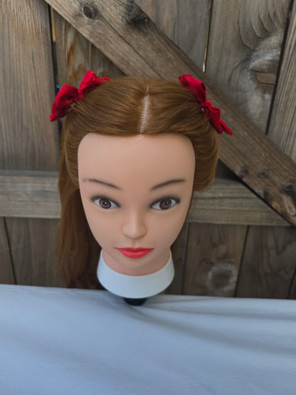 Imprinted Red Hair Bows